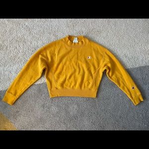 Mustard Champion mock neck sweatshirt